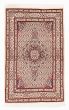 Bordered  Traditional Ivory Area rug 3x5 Persian Hand-knotted 382608