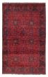 Bordered  Traditional Red Area rug 4x6 Afghan Hand-knotted 386023