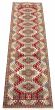 Bordered  Traditional Red Runner rug 10-ft-runner Indian Hand-knotted 314326