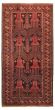 Bordered  Tribal Black Area rug 5x8 Turkish Hand-knotted 317633
