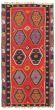Flat-weaves & Kilims  Tribal Red Runner rug 10-ft-runner Turkish Flat-weave 343728
