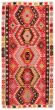 Flat-weaves & Kilims  Tribal Red Area rug Unique Turkish Flat-weave 343731