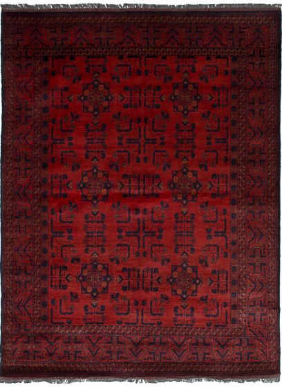 Traditional  Tribal Red Area rug 4x6 Afghan Hand-knotted 243985