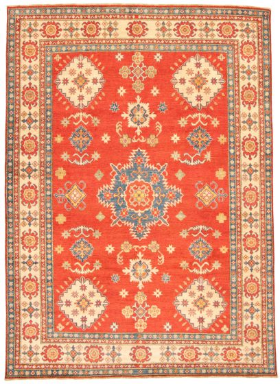 Bordered  Traditional Brown Area rug Unique Afghan Hand-knotted 337044