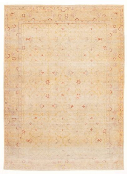 Bordered  Traditional Green Area rug 6x9 Turkish Hand-knotted 347809