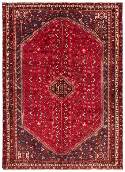 Bordered  Traditional Red Area rug 6x9 Turkish Hand-knotted 370819