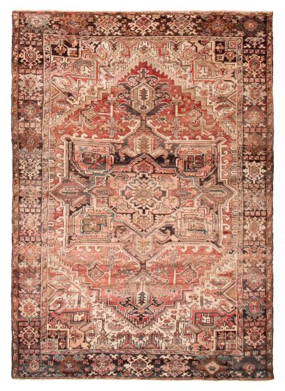 Traditional  Vintage Red Area rug 8x10 Turkish Hand-knotted 390943