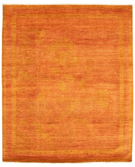 Casual  Transitional Brown Area rug 6x9 Pakistani Hand-knotted 341287