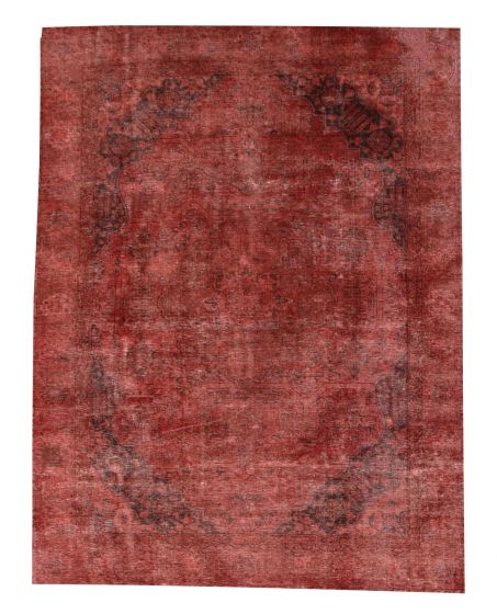Bordered  Transitional Red Area rug 6x9 Turkish Hand-knotted 374127