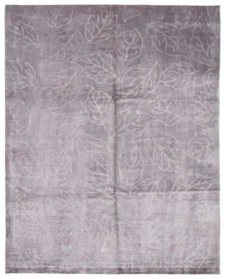 Traditional  Transitional Grey Area rug 6x9 Nepal Hand-knotted 375281