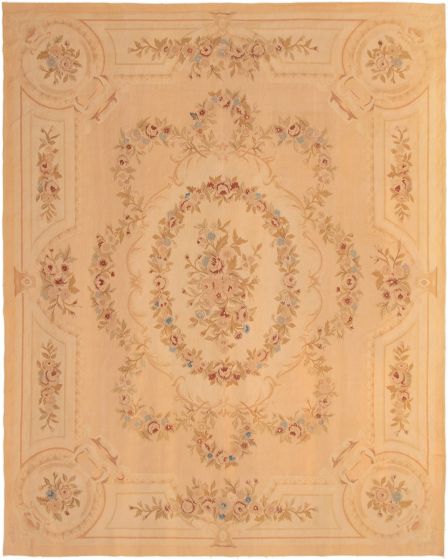 Bordered  Traditional Ivory Area rug 6x9 Chinese Hand Loomed 290157