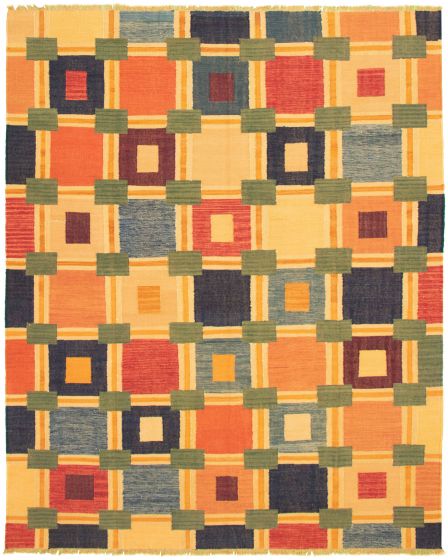 Casual  Transitional Multi Area rug 6x9 Turkish Flat-weave 336003