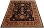 Bordered  Traditional Black Area rug 8x10 Afghan Hand-knotted 300431