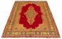 Bordered  Traditional Red Area rug 6x9 Persian Hand-knotted 323016