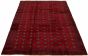 Bordered  Tribal Red Area rug 6x9 Afghan Hand-knotted 325917