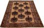 Bordered  Tribal Brown Area rug 5x8 Afghan Hand-knotted 325958