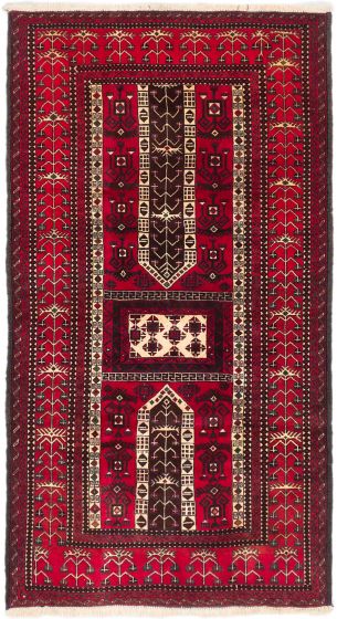 Traditional  Tribal Red Area rug 4x6 Afghan Hand-knotted 167229