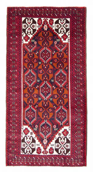 Bordered  Traditional Blue Area rug 3x5 Afghan Hand-knotted 380470