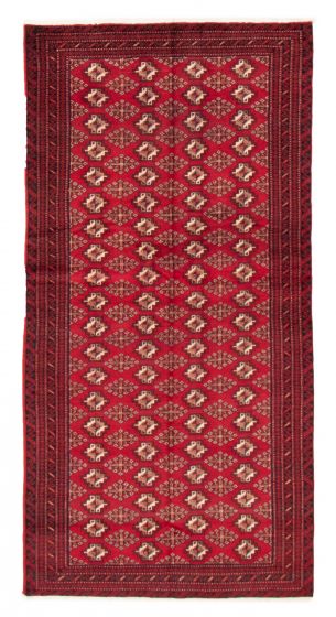 Bordered  Tribal Red Area rug Unique Persian Hand-knotted 383458